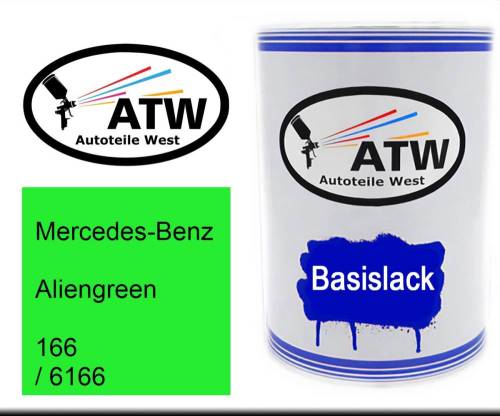 Mercedes-Benz, Aliengreen, 166 / 6166: 500ml Lackdose, von ATW Autoteile West.